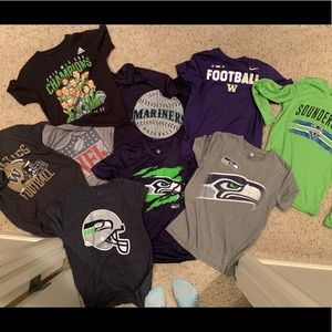 Boys SEATTLE Seahawks teams 9 t-shirts (M)